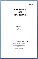 THE BIBLE ON MARRIAGE